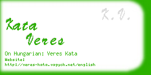 kata veres business card